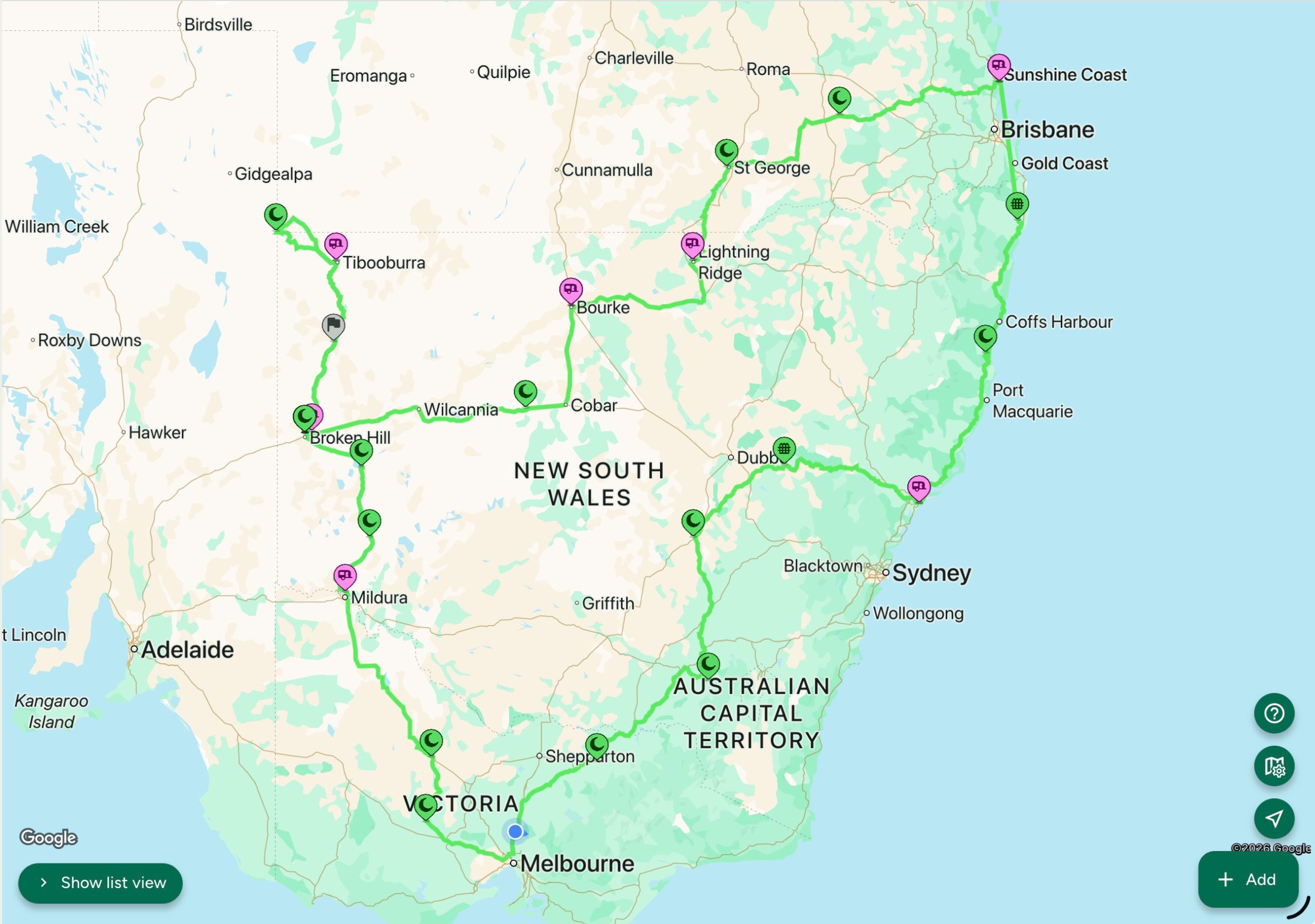 Map of Vic Tag a Long
